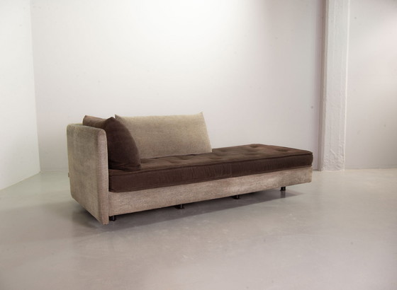 Image 1 of Ligne Roset Chocoladebruine Bank / Daybed met Bijpassende Kussens. Set van 2. Frankrijk, jaren 90.