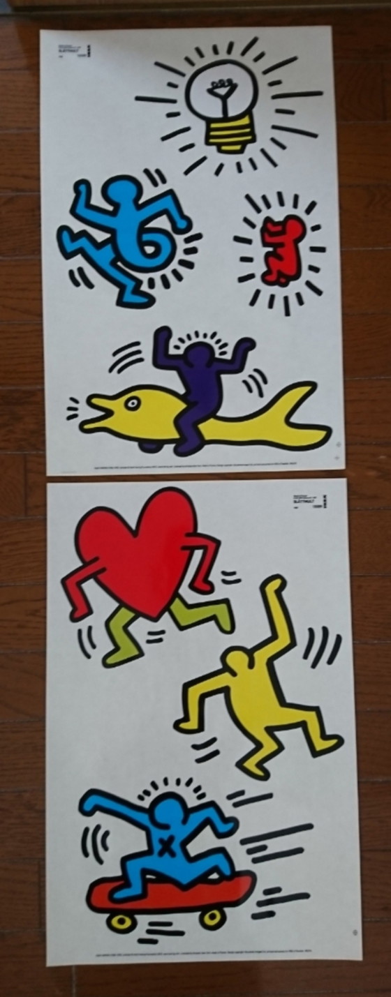 Image 1 of IKEA X Keith Haring, Slätthult muur stickers