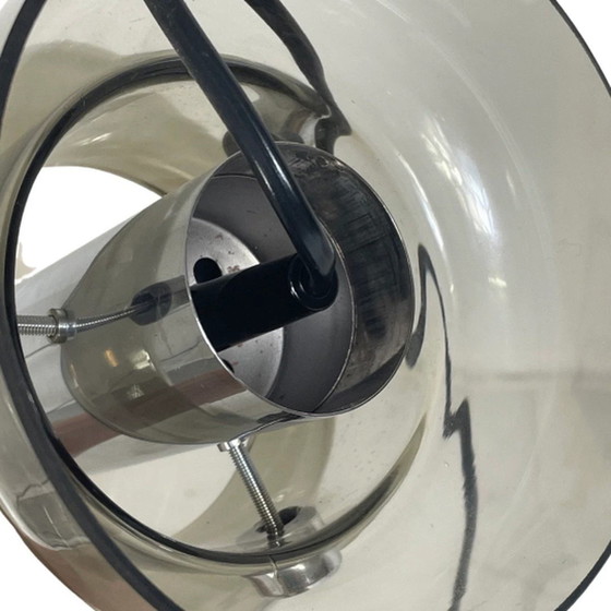 Image 1 of Ca. Jaren 60 - Vintage - Tafellamp van gerookt glas