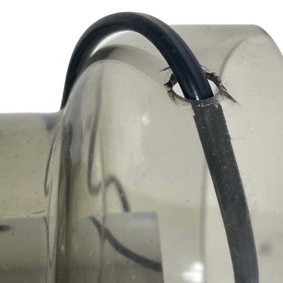 Image 1 of Ca. Jaren 60 - Vintage - Tafellamp van gerookt glas