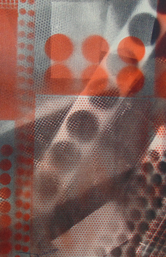 Image 1 of Jan van Griensven - Abstract grijs en oranje