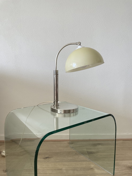 Image 1 of Vintage Bureaulamp opaline