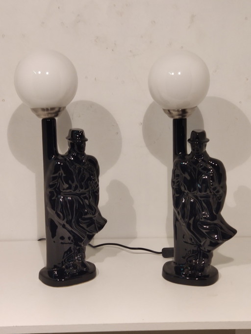 2x Vintage lampen