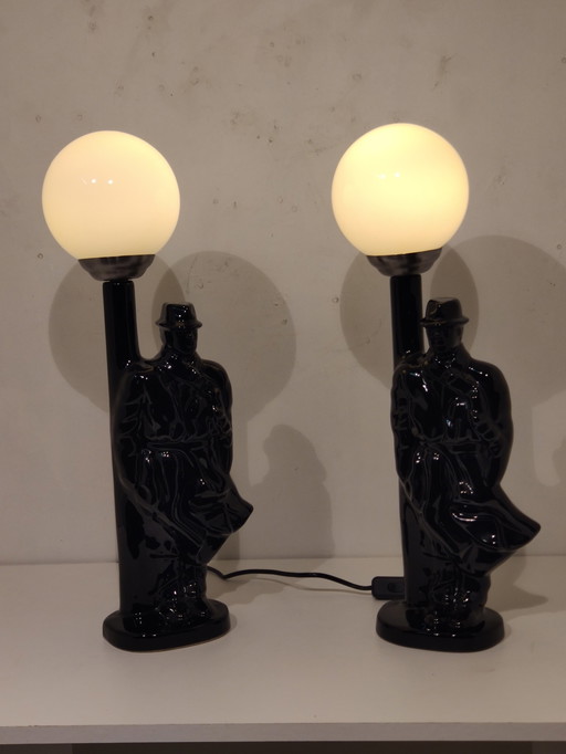 2x Vintage lampen