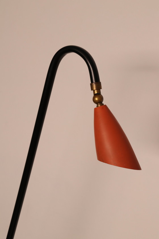 Image 1 of Vloerlamp - model 'Hejre' - van Svend Aage Holm Sorensen voor Sorensen & Co - Denemarken - jaren 50