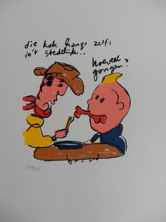 Image 1 of Herman Brood      LUCKY LUKE       Met Certificaat.