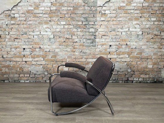 Image 1 of Dyker 20 Bruin/Grijs Fauteuil door Anton Lorenz