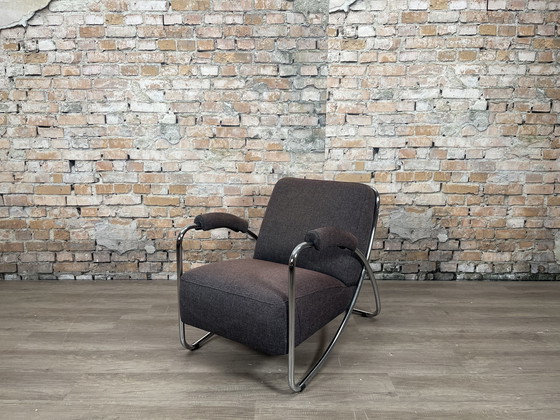 Image 1 of Dyker 20 Bruin/Grijs Fauteuil door Anton Lorenz