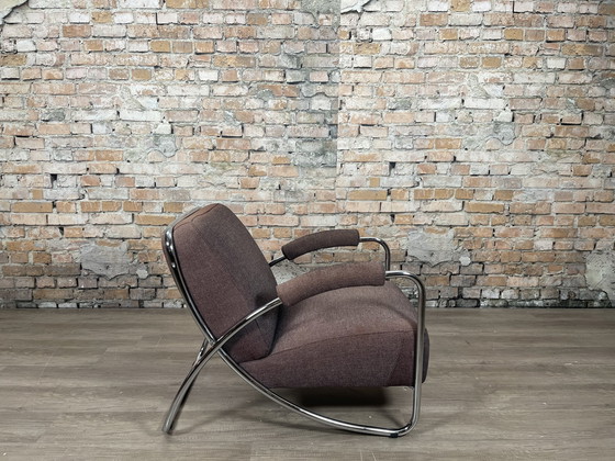 Image 1 of Dyker 20 Bruin/Grijs Fauteuil door Anton Lorenz