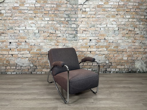 Dyker 20 Bruin/Grijs Fauteuil door Anton Lorenz