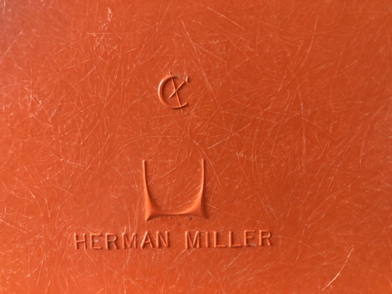 Image 1 of 6x Herman Miller Glasvezel DSS stapelstoelen van Ray & Charles Eames