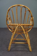 Rotan fauteuil met armleuningen, Dutch Design, 1950