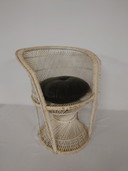 Vintage rotan pauwenstoel