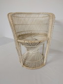 Vintage rotan pauwenstoel