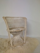 Vintage rotan pauwenstoel