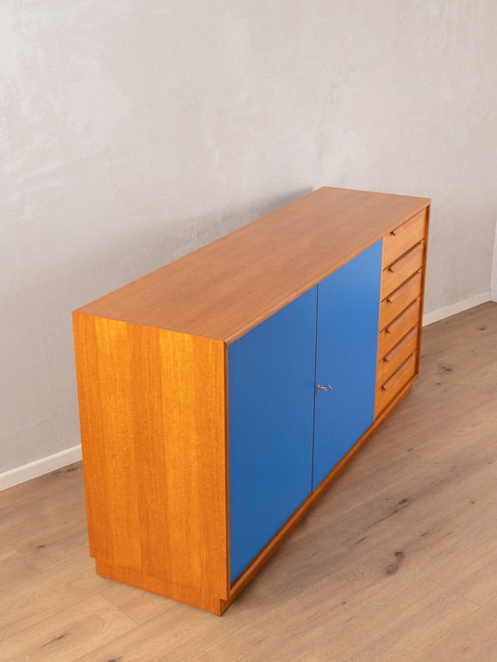 Image 1 of WK Möbel blauw dressoir met lades