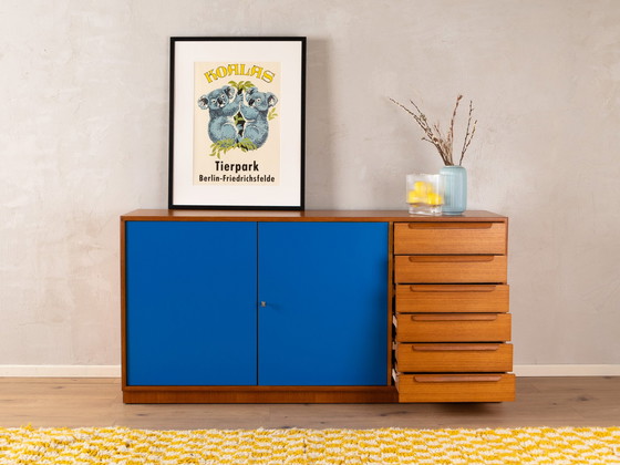 Image 1 of WK Möbel blauw dressoir met lades