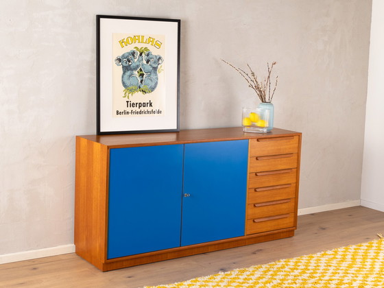 Image 1 of WK Möbel blauw dressoir met lades