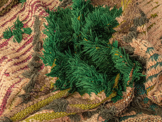 Image 1 of vintage Boujad, berber vloerkleed, 125 X 375 cm