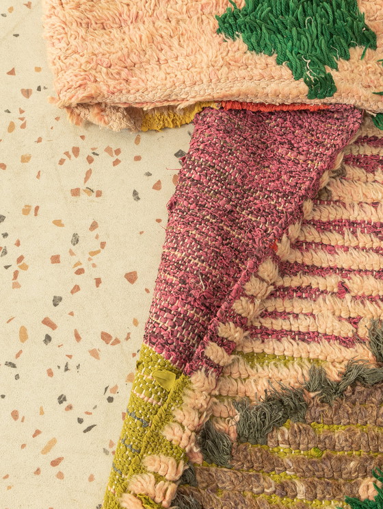 Image 1 of vintage Boujad, berber vloerkleed, 125 X 375 cm