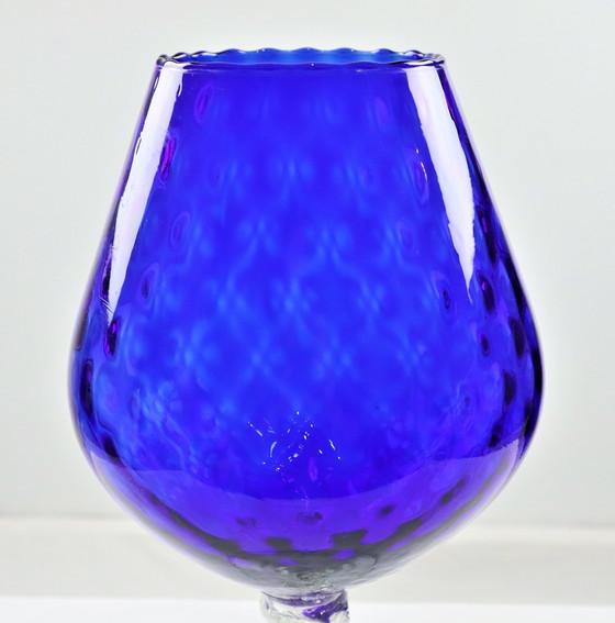 Image 1 of Vintage Empoli Italy Glazen Vaas ‘Brandy Glass’