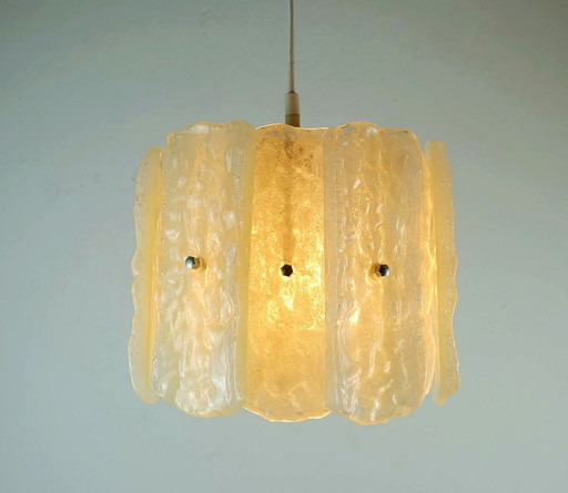 Hanglamp met 12 acryl schijven. Jaren 60. Jaren 70 hanglamp