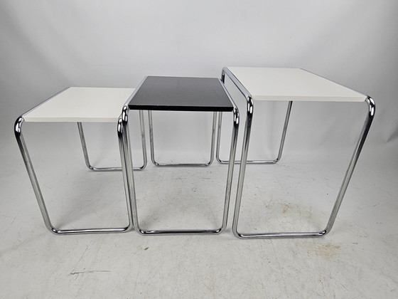 Image 1 of Set nesting sidetables Gispen Dutch Originals gelabeld 