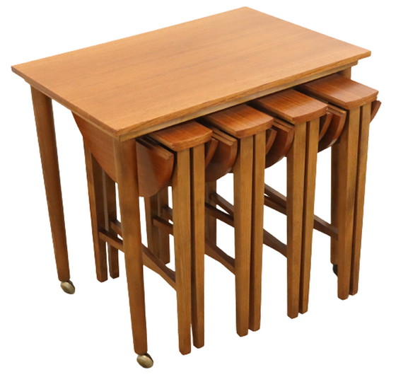 Image 1 of Poul Hundevad nesting tables bijzettafels vintage 