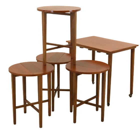 Image 1 of Poul Hundevad nesting tables bijzettafels vintage 