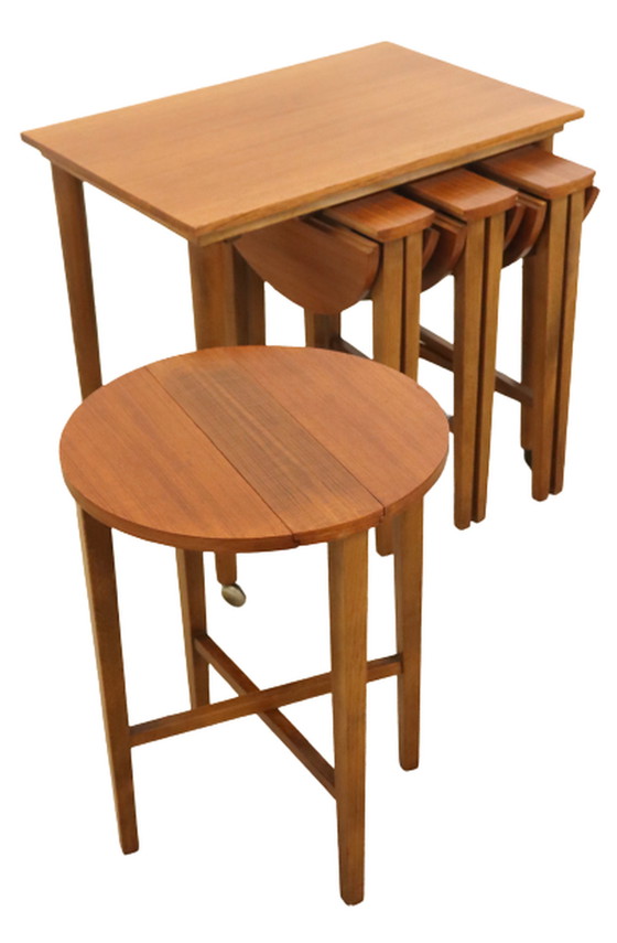 Image 1 of Poul Hundevad nesting tables bijzettafels vintage 