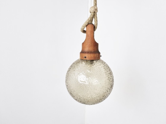 Image 1 of Vintage glazen hanglamp