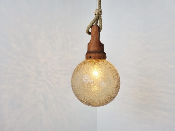 Image 1 of Vintage glazen hanglamp