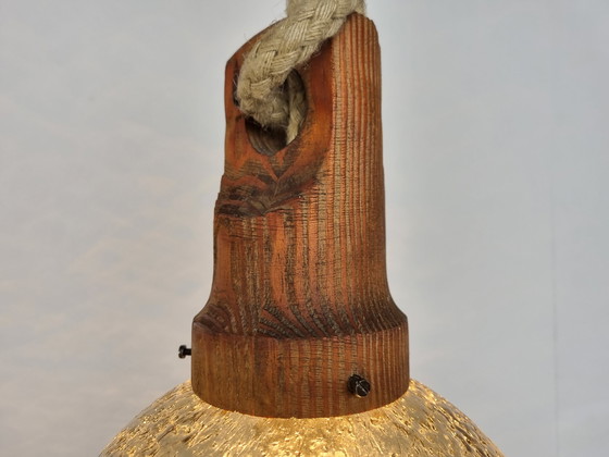 Image 1 of Vintage glazen hanglamp