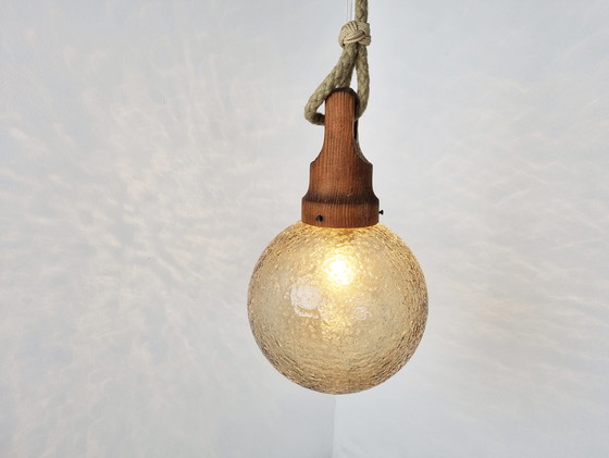 Image 1 of Vintage glazen hanglamp
