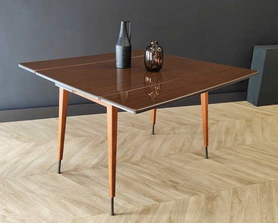 Image 1 of Mid Century uitschuifbare eettafel