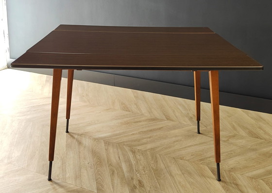 Image 1 of Mid Century uitschuifbare eettafel