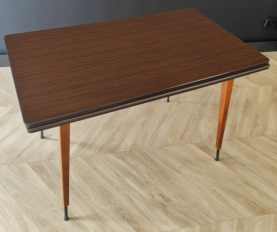 Image 1 of Mid Century uitschuifbare eettafel