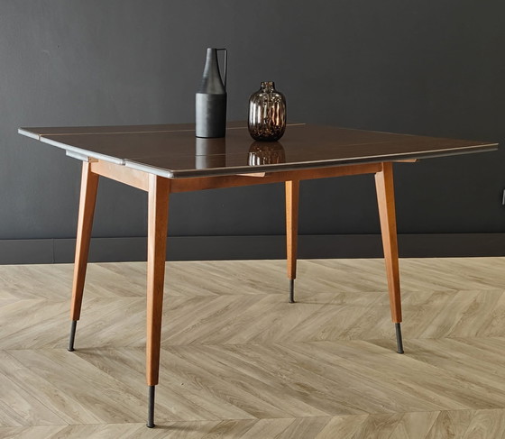 Image 1 of Mid Century uitschuifbare eettafel