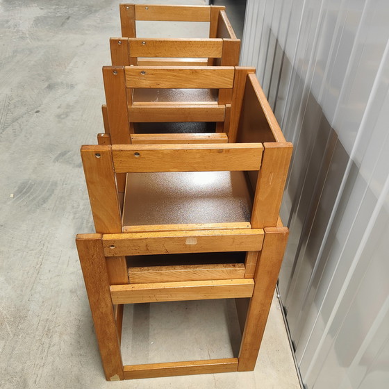 Image 1 of 2x Vintage kinderstoel zweeds design groeistoel en tafel