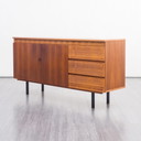 Jaren 60 dressoir, walnoot, gerestaureerd, 150cm