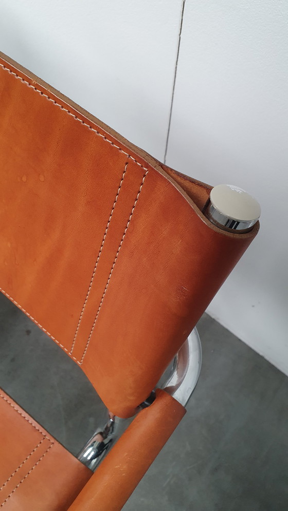 Image 1 of 4x cognac tuigleer Mart Stam Linea Veam vintage jaren 70