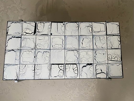 Image 1 of Vintage brutalistische keramische tegel salontafel