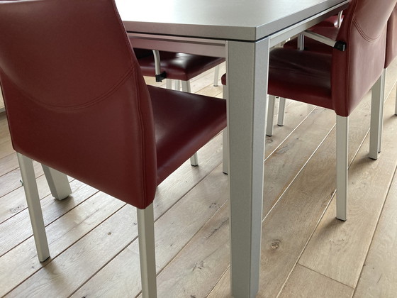 Image 1 of Leolux Myto Izaki serie tafel met 6 stoelen