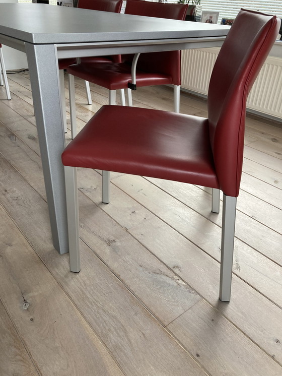 Image 1 of Leolux Myto Izaki serie tafel met 6 stoelen