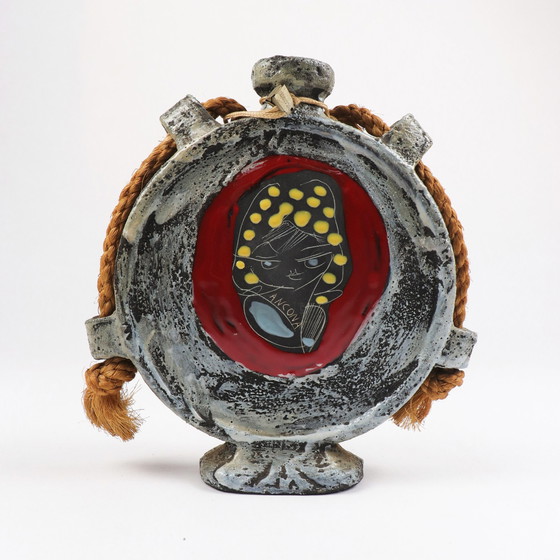 Image 1 of Zeldzame vintage Lacrima Cristi wijnkeramische verzegelde fles