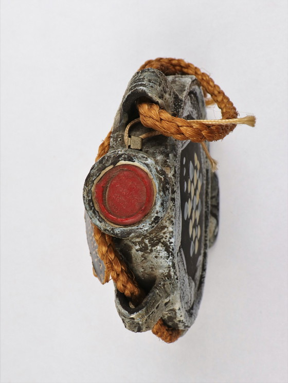 Image 1 of Zeldzame vintage Lacrima Cristi wijnkeramische verzegelde fles