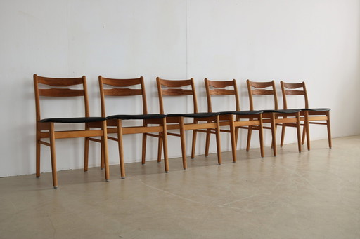 8x vintage eetkamerstoel 