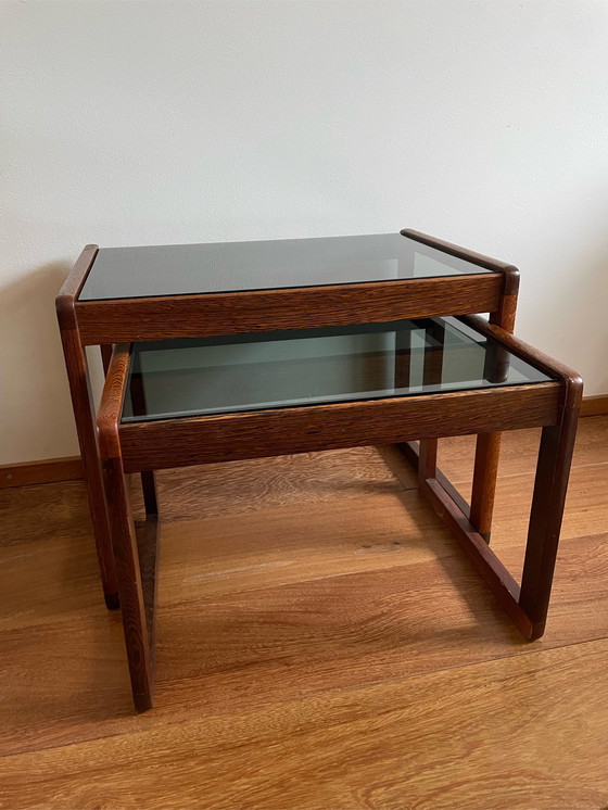 Image 1 of Set vintage design bijzettafels