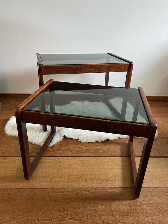 Image 1 of Set vintage design bijzettafels