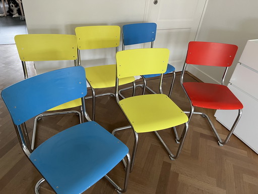 6x Thonet S 43 stoel